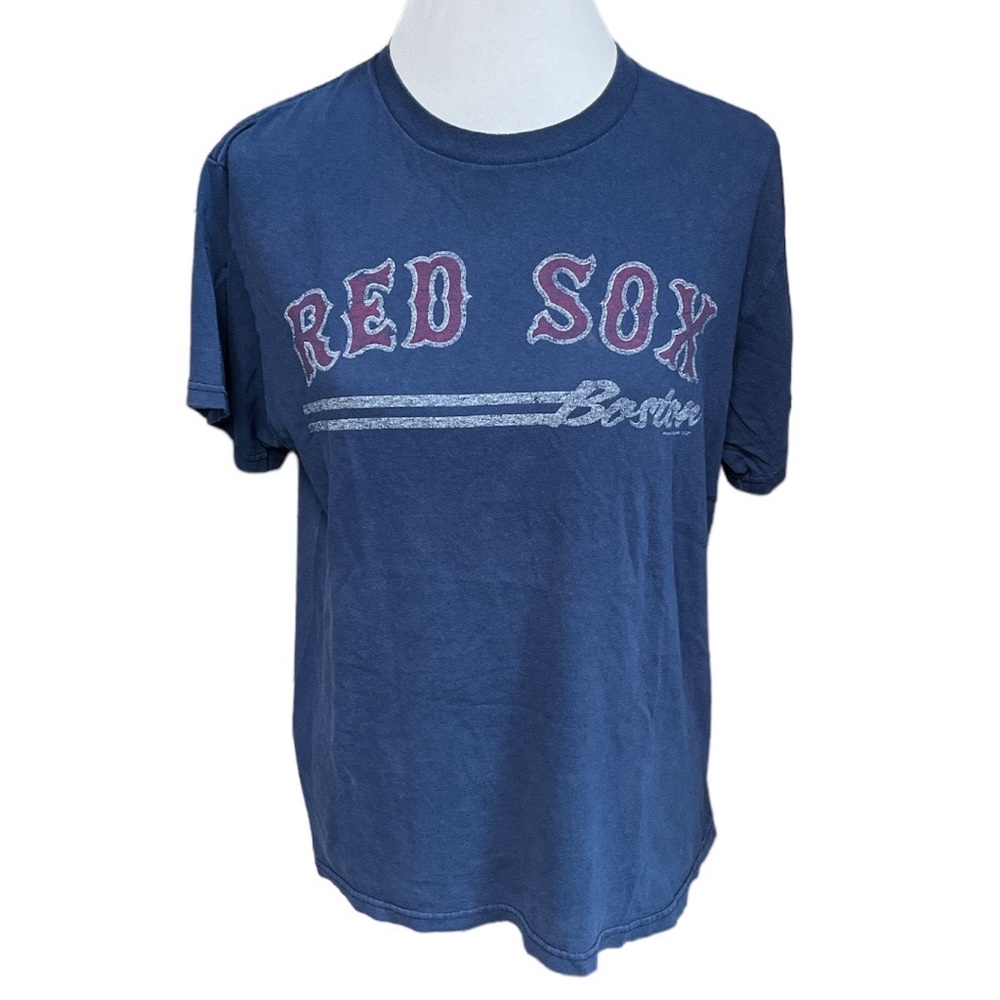 MLB Boston Red Sox Short Sleeve Tshirt Navy Blue Size Medium